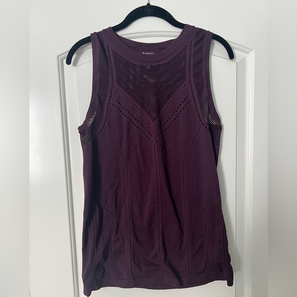 Athleta Mesh Burgundy Tank XL - Picture 1 of 5